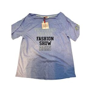 Victoria's Secret Fashion Show NWT 2015 NYC Rhinestone Graphic T Shirt Top M‎